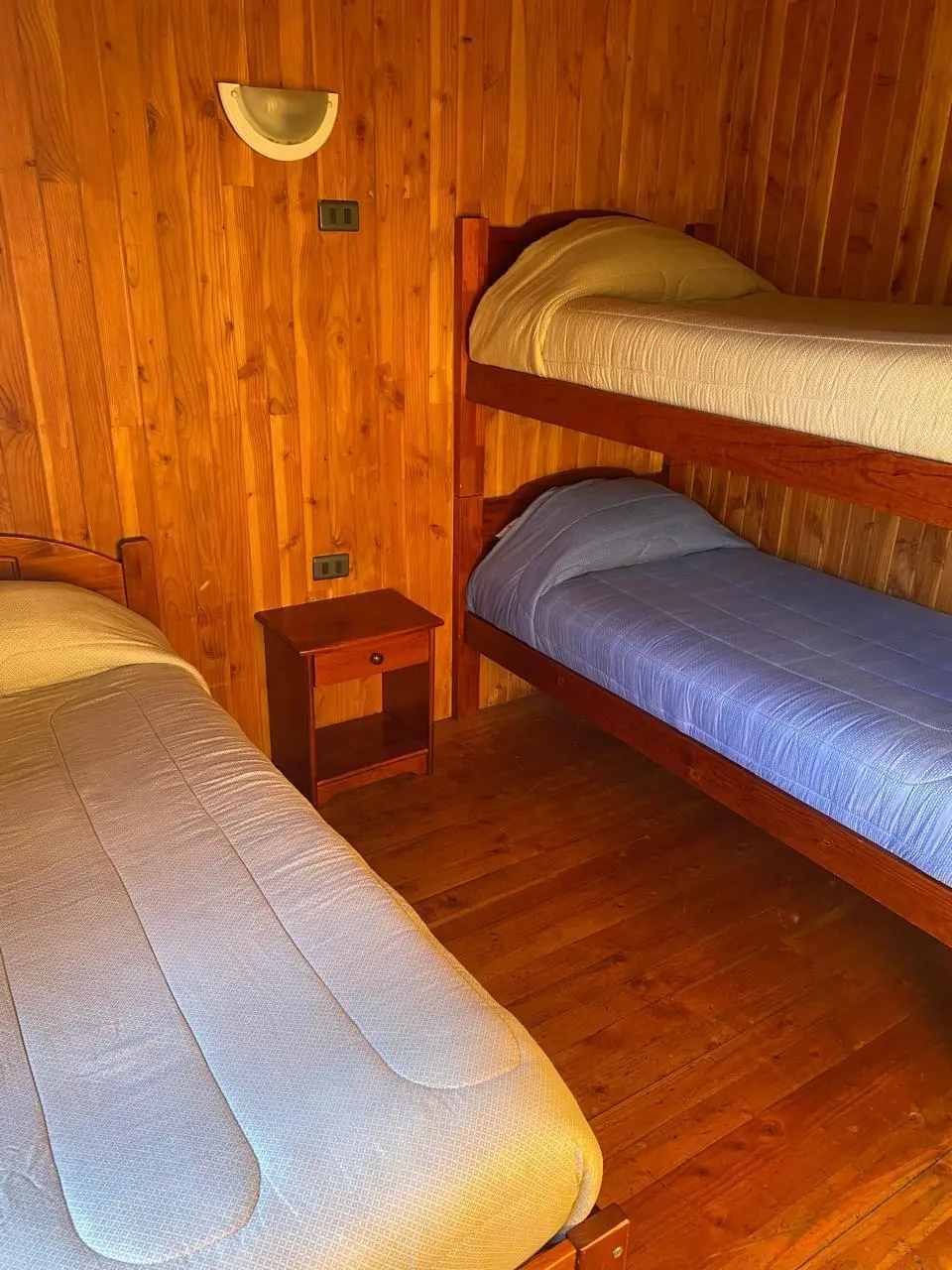 Dormitorio familiar de la Cabaña Playa 2